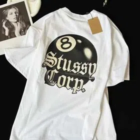 Black 8 letter T-shirt（2 styles)-1295  
